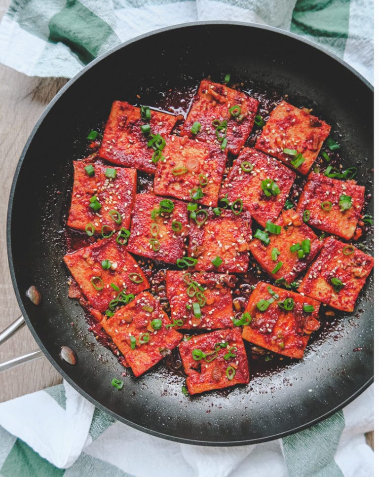 Korean Spicy Braised Tofu (두부조림) - Cooking in Chinglish