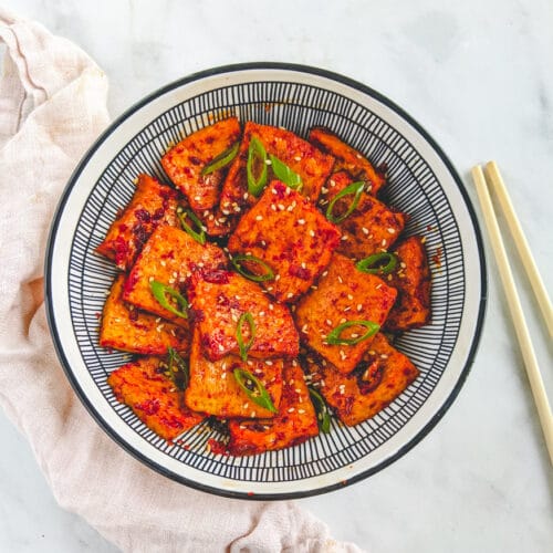 Korean Spicy Braised Tofu (두부조림) - Cooking in Chinglish