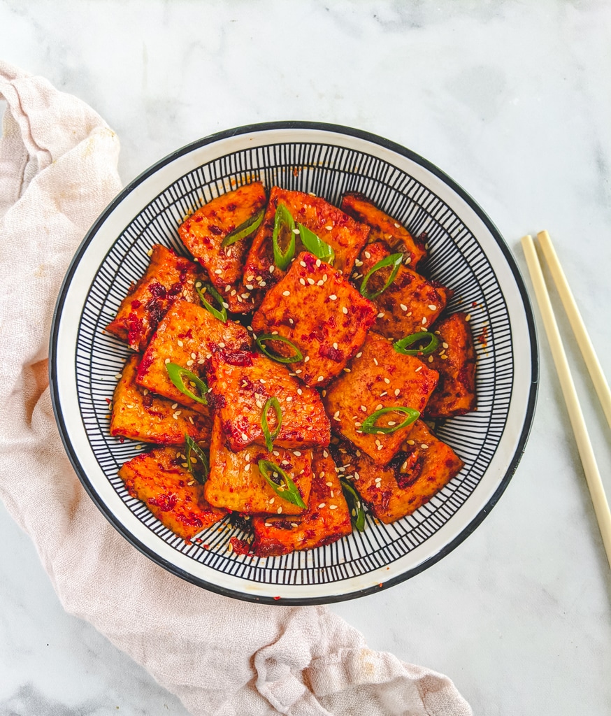 Korean Spicy Braised Tofu (두부조림) • Cooking in Chinglish