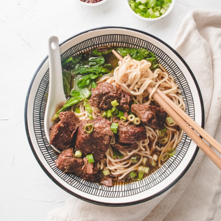 Mom's Famous Taiwanese Beef Noodle Soup - Cooking in Chinglish