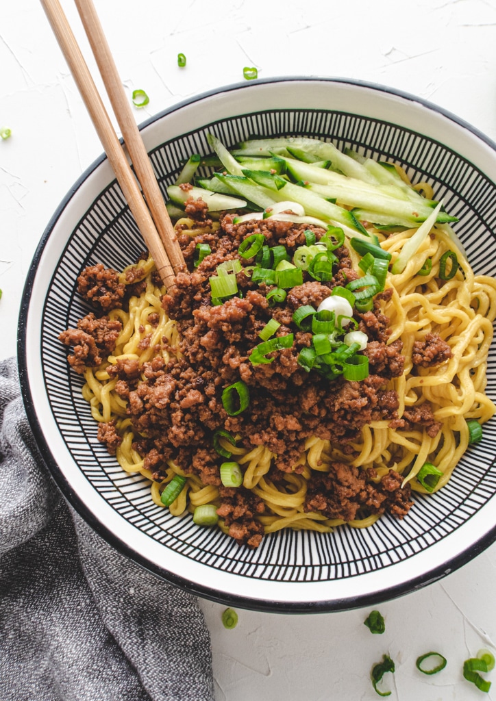 Taiwanese minced pork on rice 