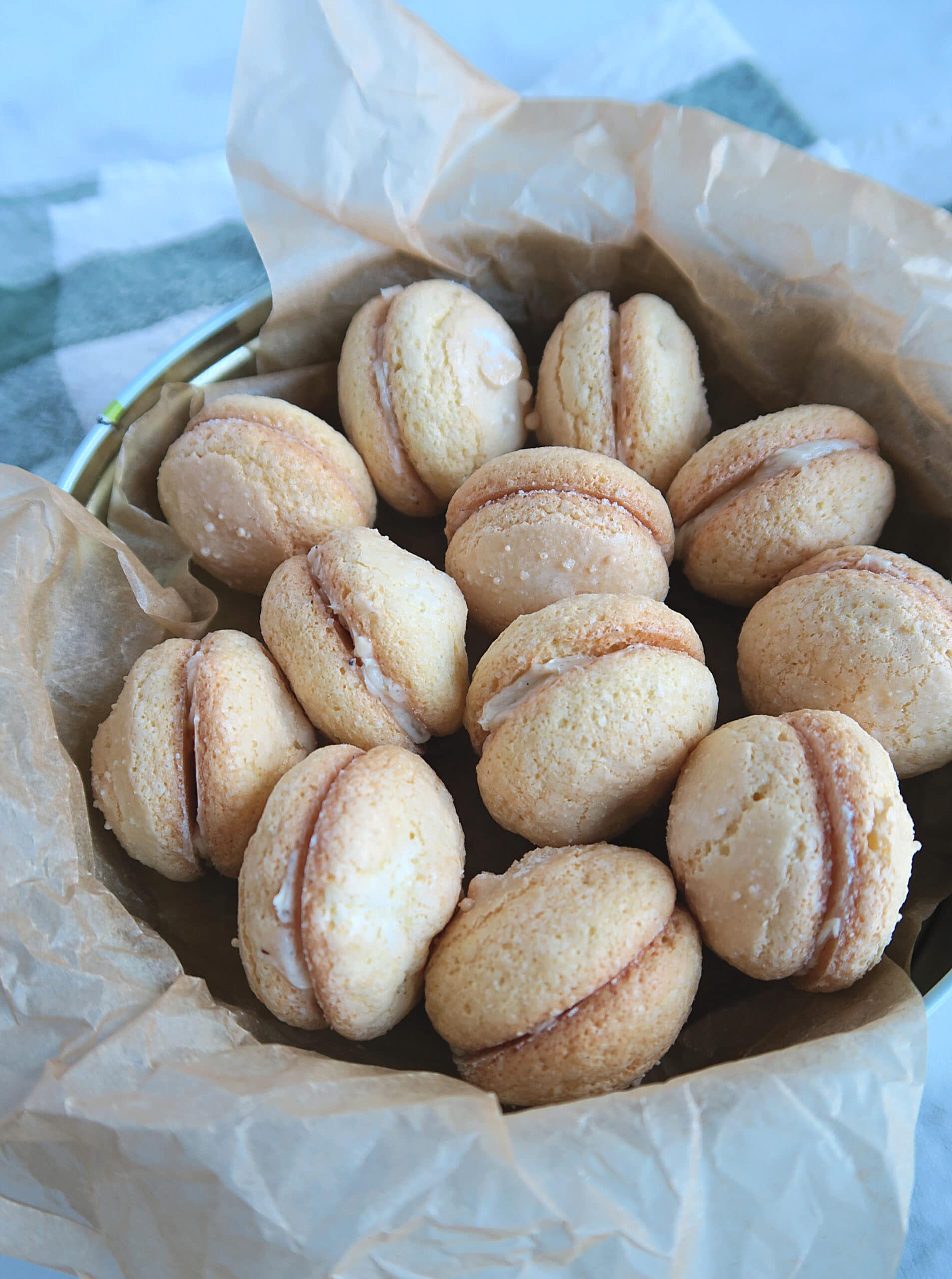 Cute Mini French Macarons on Tiny Cake Stands