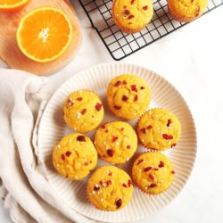 whole orange cranberry muffin.