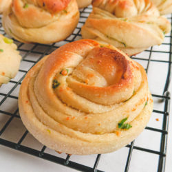 Parmesan scallion garlic rolls.