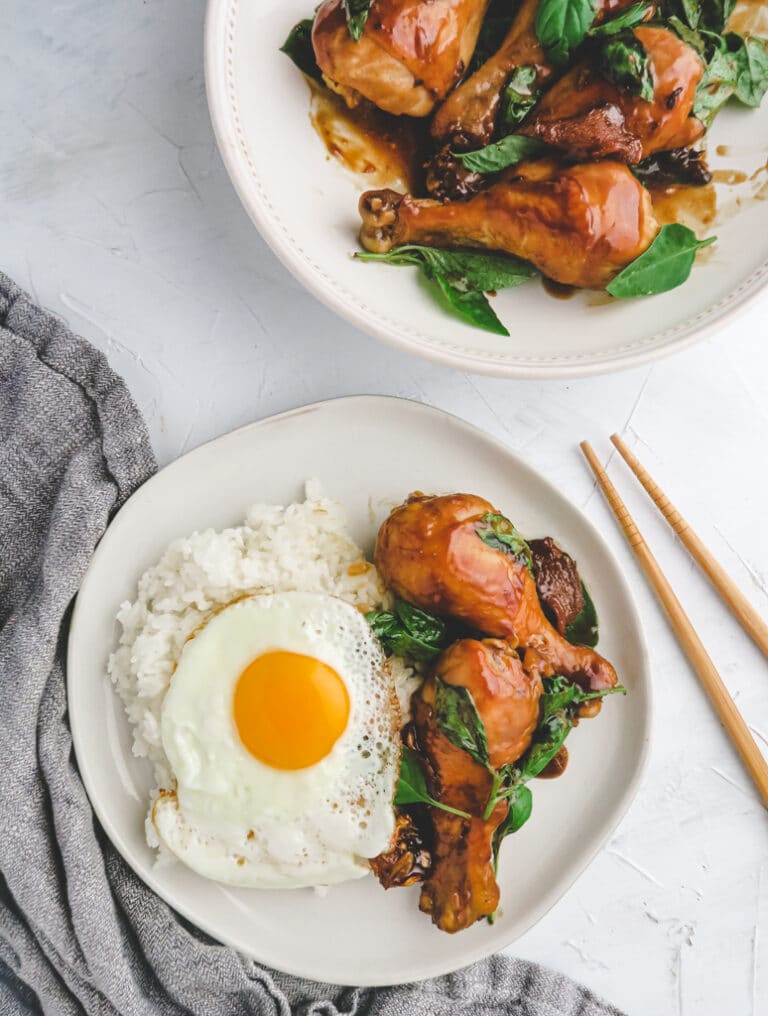 Instant Pot Three Cup Chicken (San Bei Ji) - Cooking in Chinglish