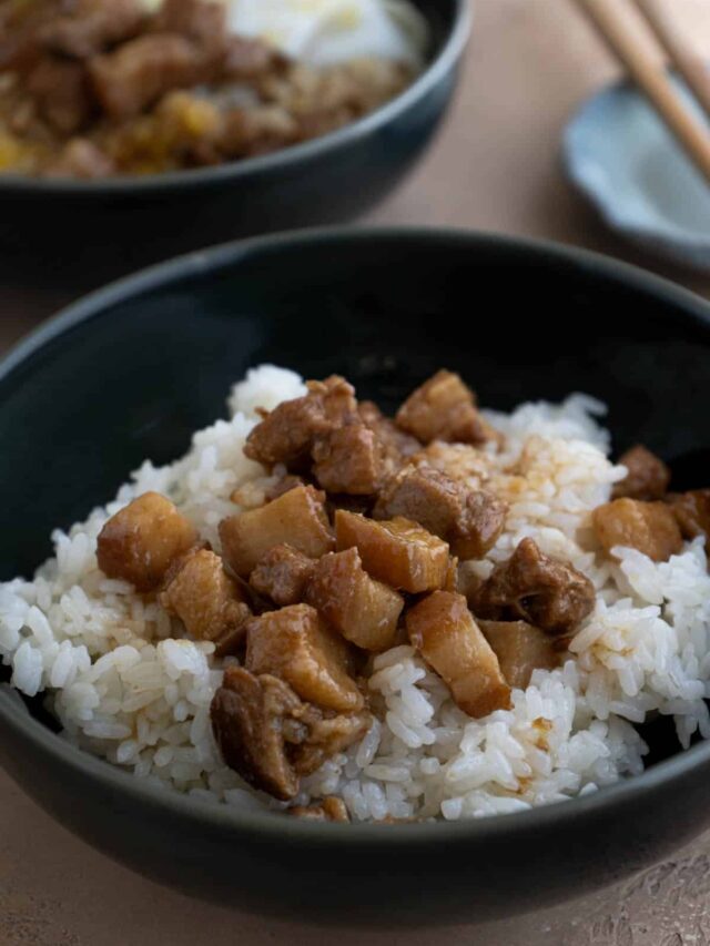 Authentic Lu Rou Fan 滷肉飯 (Taiwanese Braised Pork over rice)