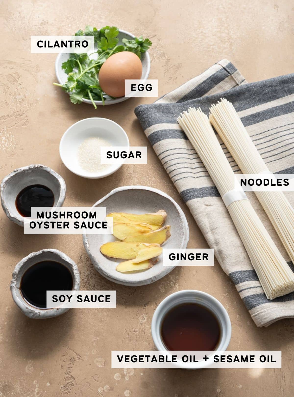 ginger soy noodles ingredient list.